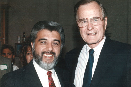 President George H. W. Bush and David Lizarraga