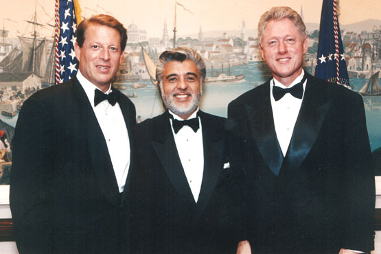 President Clinton, Al Gore, with David C. Lizarraga